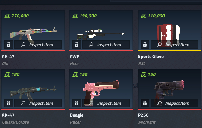 (PROMOÇÃO!!) HIKA/GLO/RSL SKINS RARAS DO COUNTER BLOX COM O MELHOR PREÇO/CB