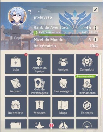 Hu tao, vodyanitsa e ayato server América ar46 baixa exploração + giros