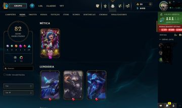 Conta Gold com 70 de win rate - contém skins