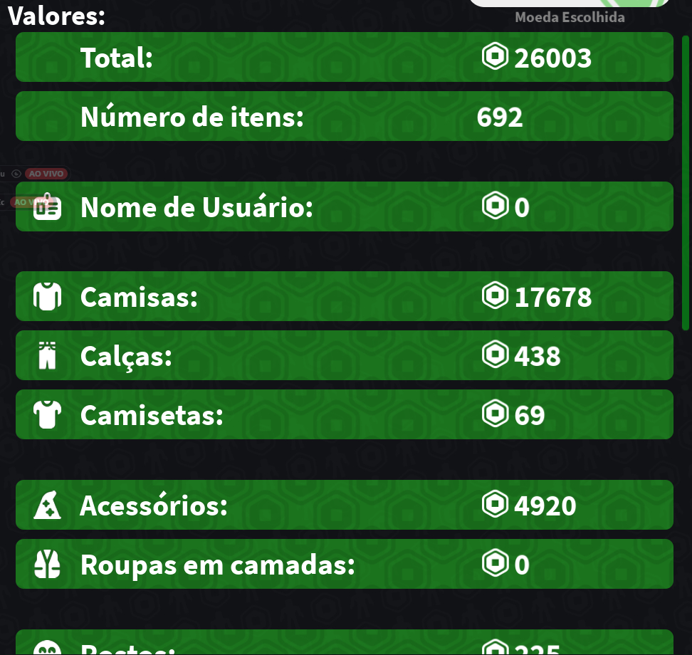 ROBLOX COM VARIOS ITENS EM JOGOS DIFERENTES E CAMISA DE 17K+