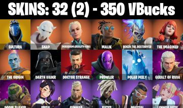 Conta Fortnite com Sultura | Snap | Paradigm (Reality-659) | Malik e 32 Skins