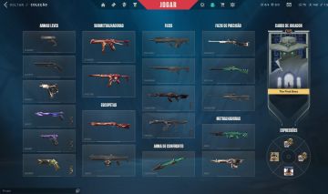 Valorant Skins, maioria dos agentes. elo Prata.