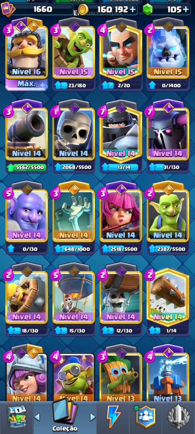 Conta Clash royale de 6 anos, com varias tropas, emotes etc