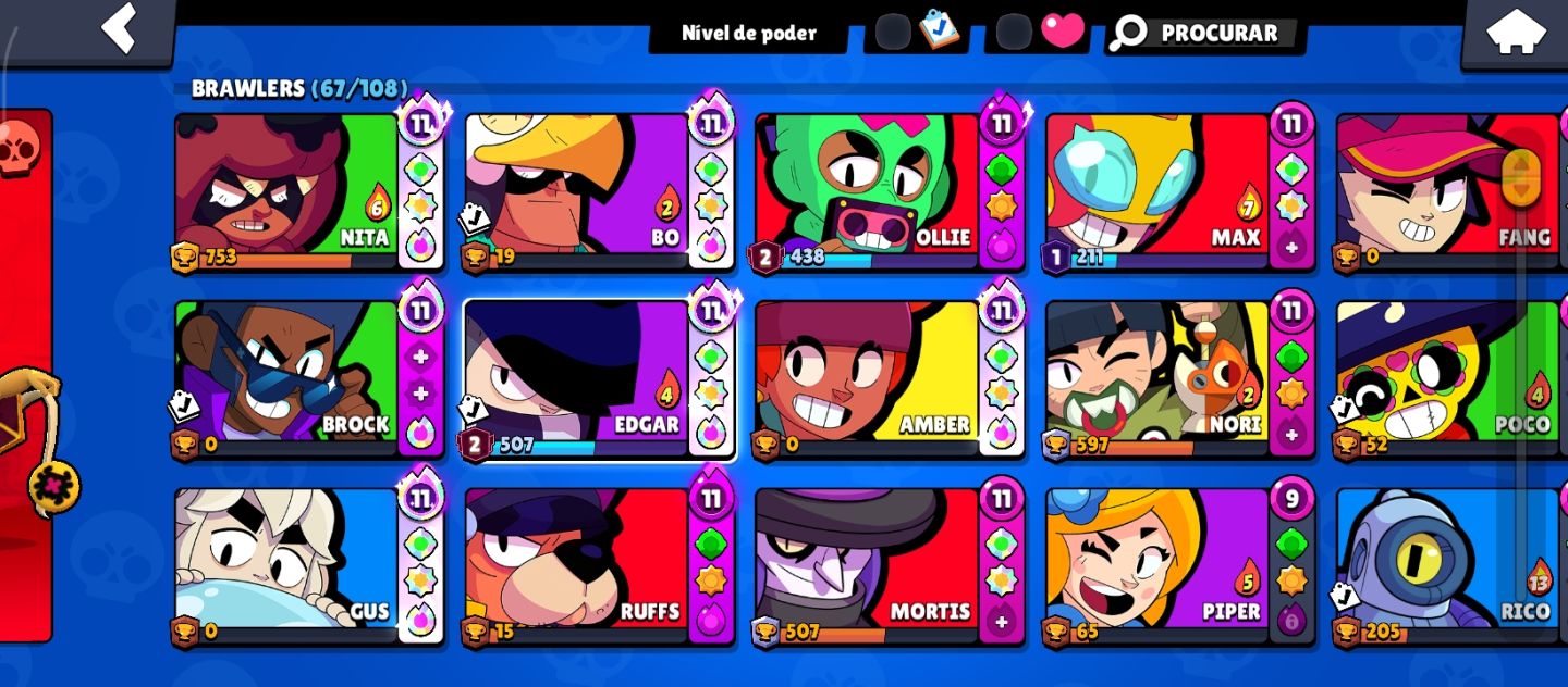 Conta de Brawl intermediária Com Brawl Pass Plus Comprado!