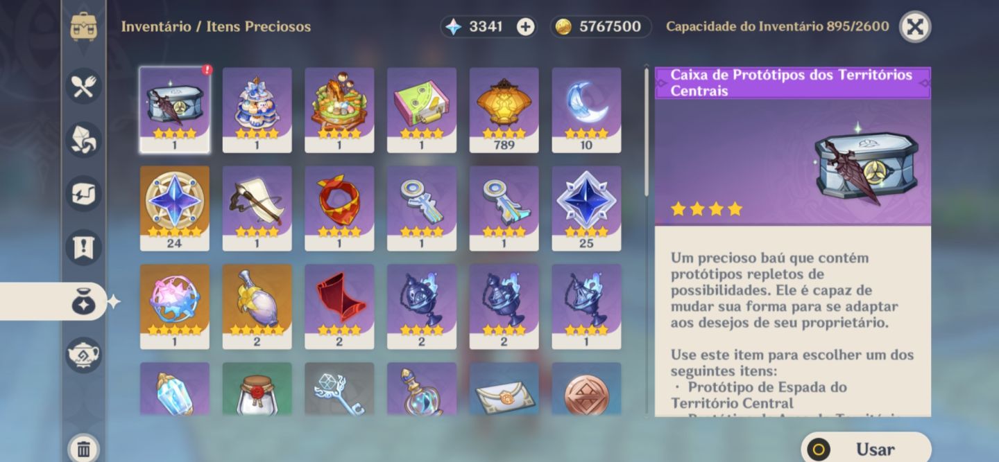 (Negocio) Conta genshin no garantido + 19 personagens + algumas armas 5 estrelas