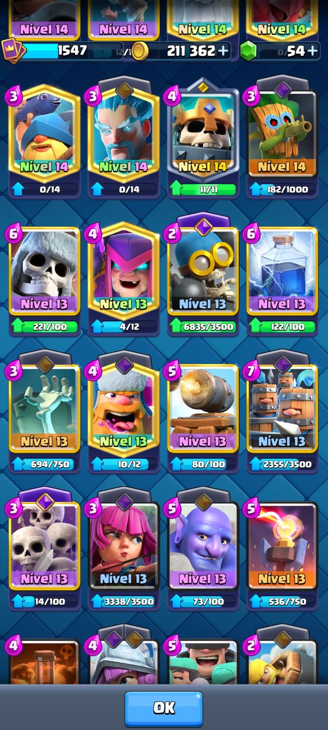 CONTA CLASH ROYALE TOP | 10.950 TROFÉUS MÁX. | GRANDE CAMPEÃO | 3 CARTAS NVL 16