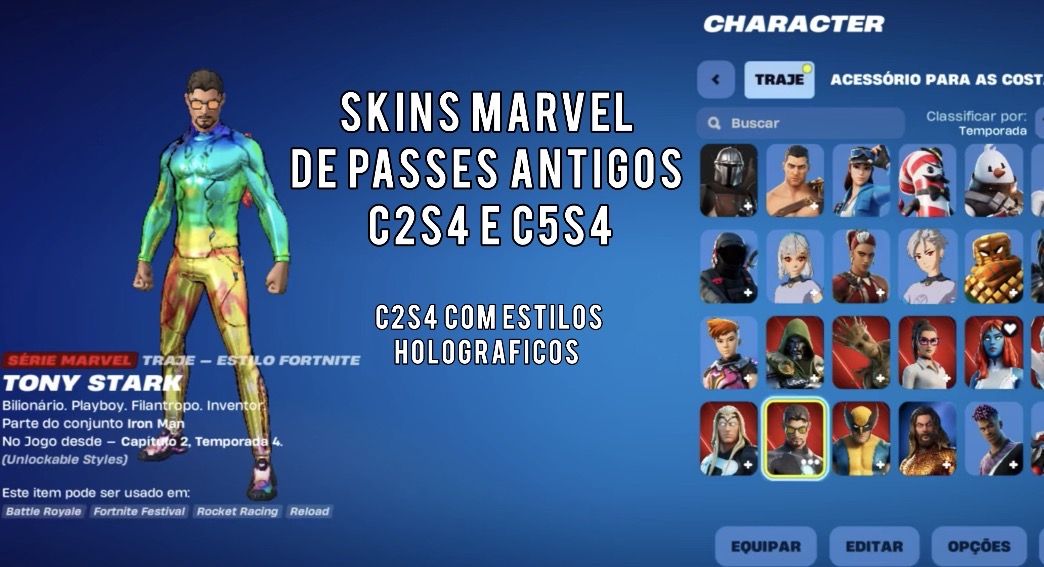Conta Fortnite +240 Skins| Midas OG + Point Patroller, Marvel C2S4 + 200 Emotes