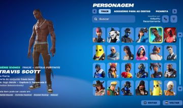CONTA DE FORTNITE - TRAVIS SCOTT E OUTRAS SKINS