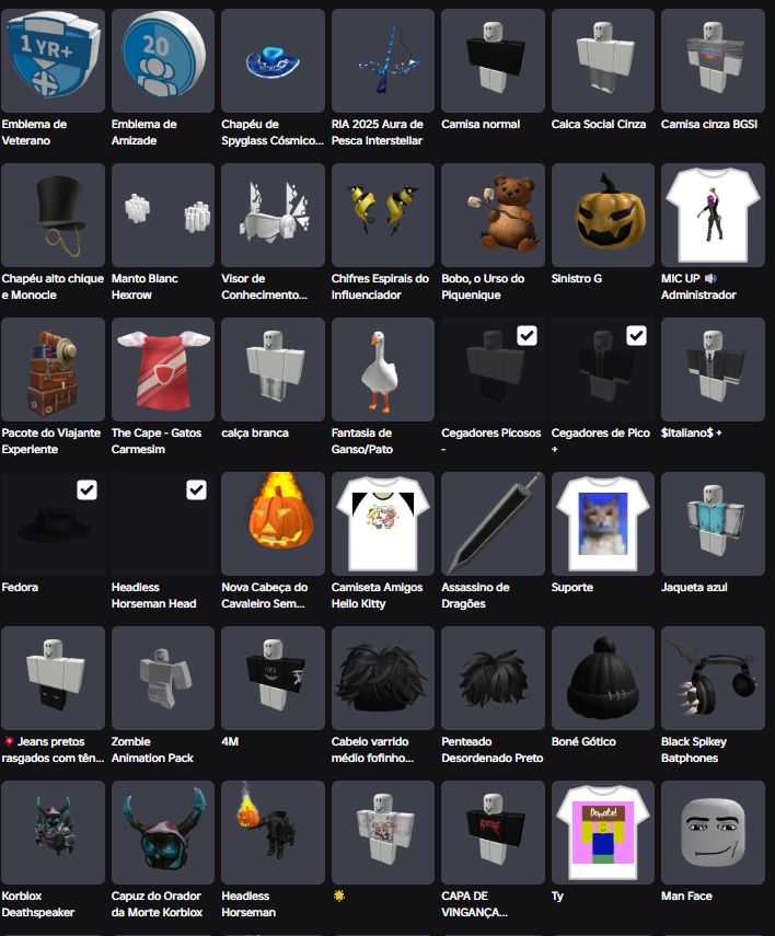 Conta Roblox com mais de 100 mil de Robux gasto