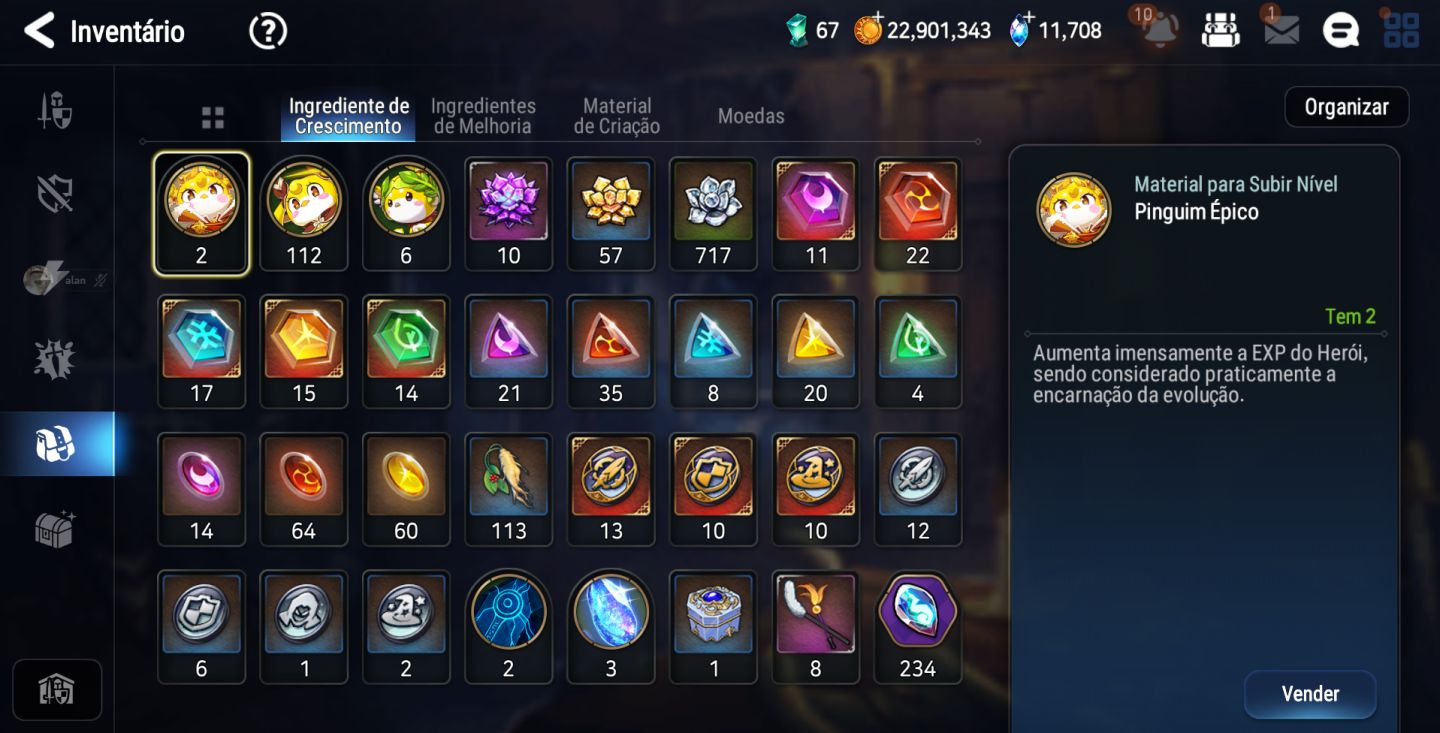 Conta Rank 50 Iniciante LISSETE+HARU/ARTEFATO