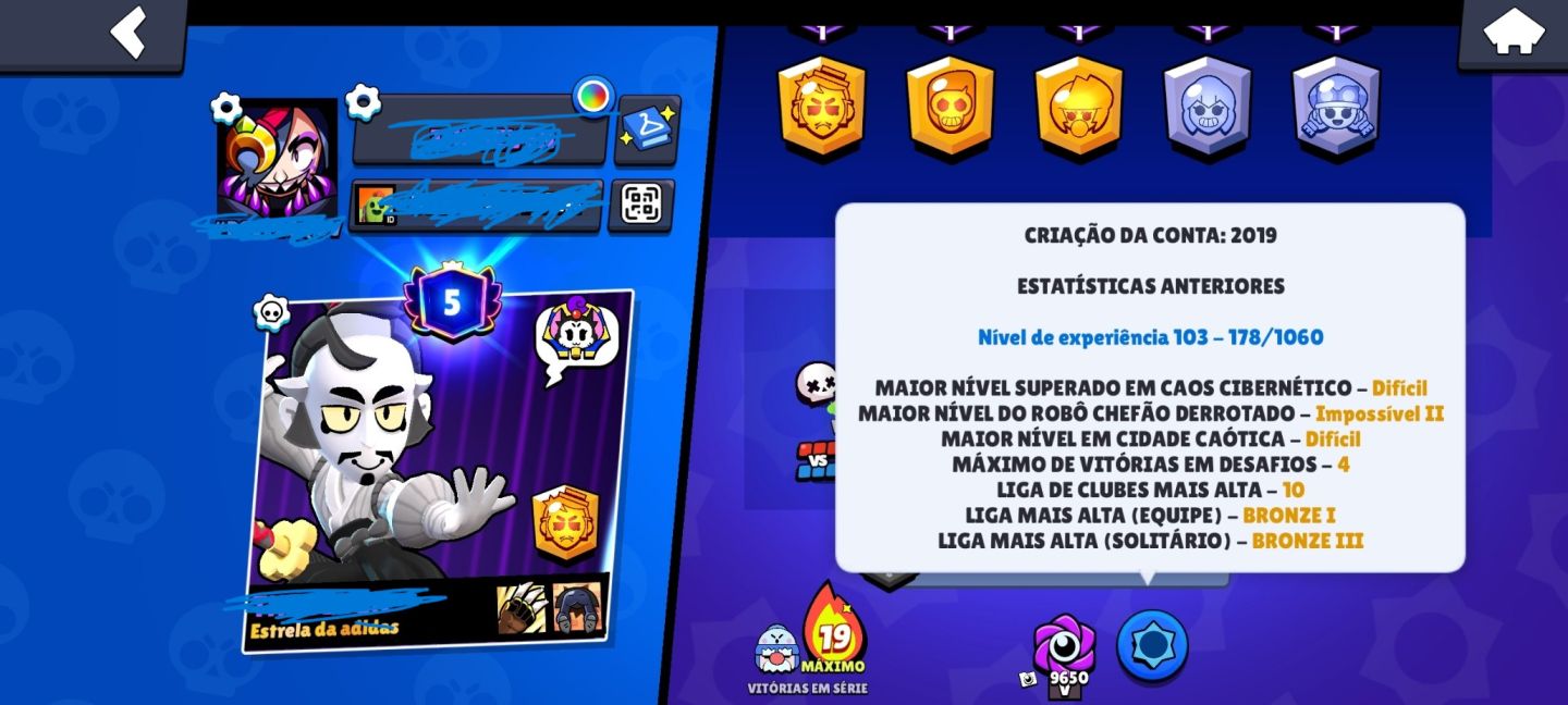 Conta Brawl Stars de 2019/ Gastos quase 800 conto.