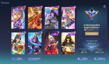 CONTA MAIN MID | 151 SKINS | IMORTAL 261 ESTRELAS