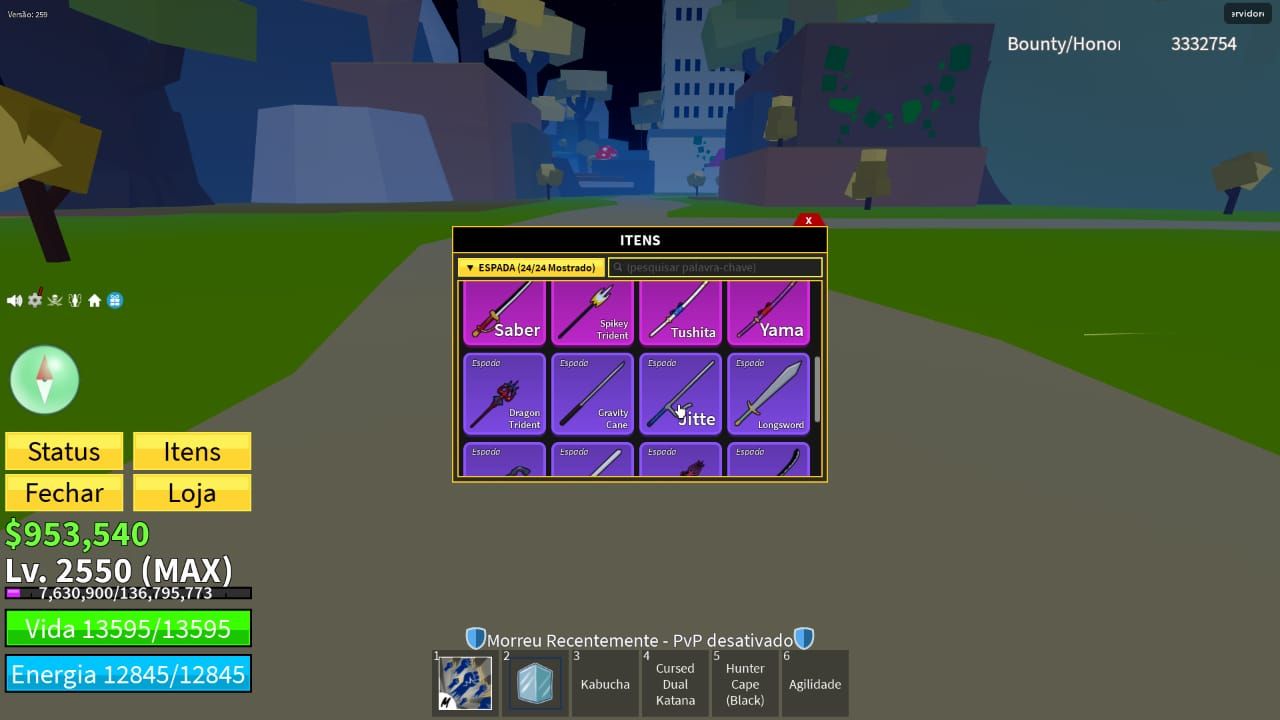 Conta de Roblox(com skins) - Blox Fruits, level max, cdk, gamepass,control e +