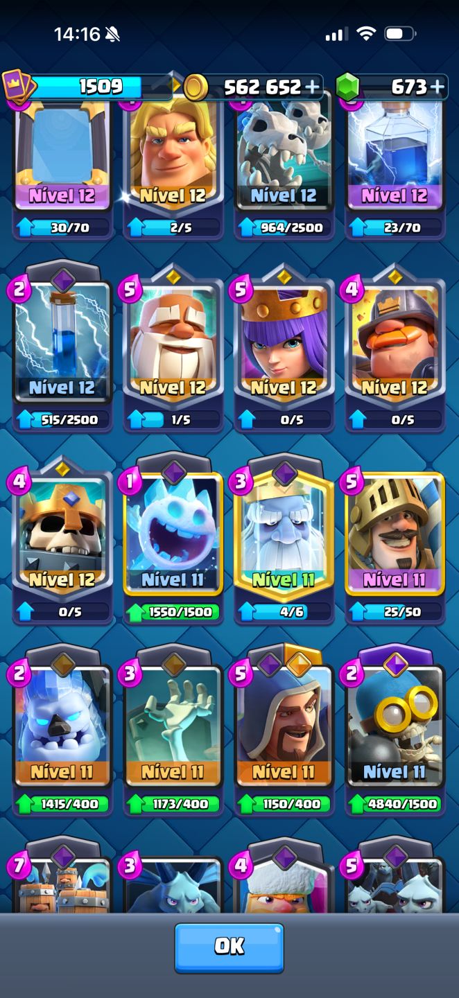 Conta clash Royale 10k troféus e 9 anos de conta