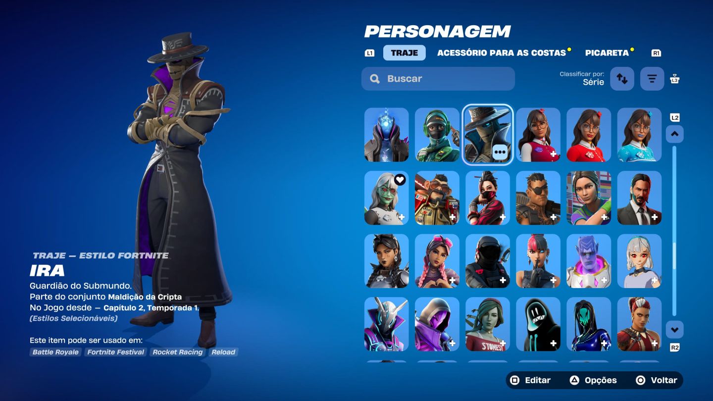 CONTA FORTNITE: 242 SKINS + 184 PICARETAS | KRATOS PS5 + MACHADO DO KRATOS