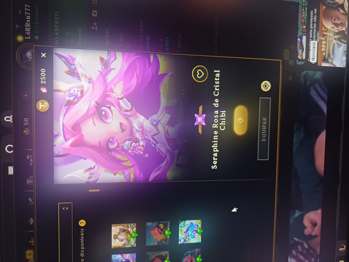 Conta Riot de Lol, Valorant e TFT