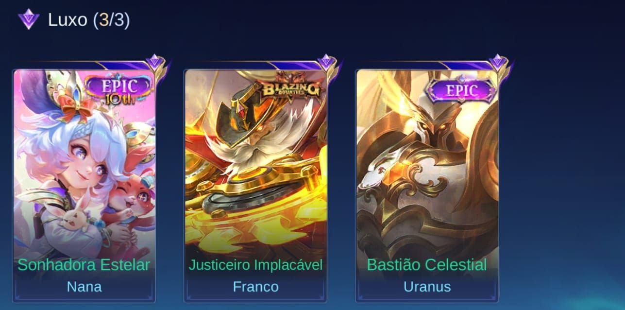 CONTA MLBB COM +7 ANOS DE HISTÓRIA | BORDAS EXCLUSIVAS & SKINS