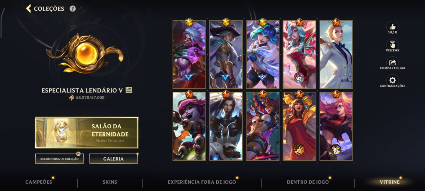Conta Wild Rift Focada em ADCs 290 skins