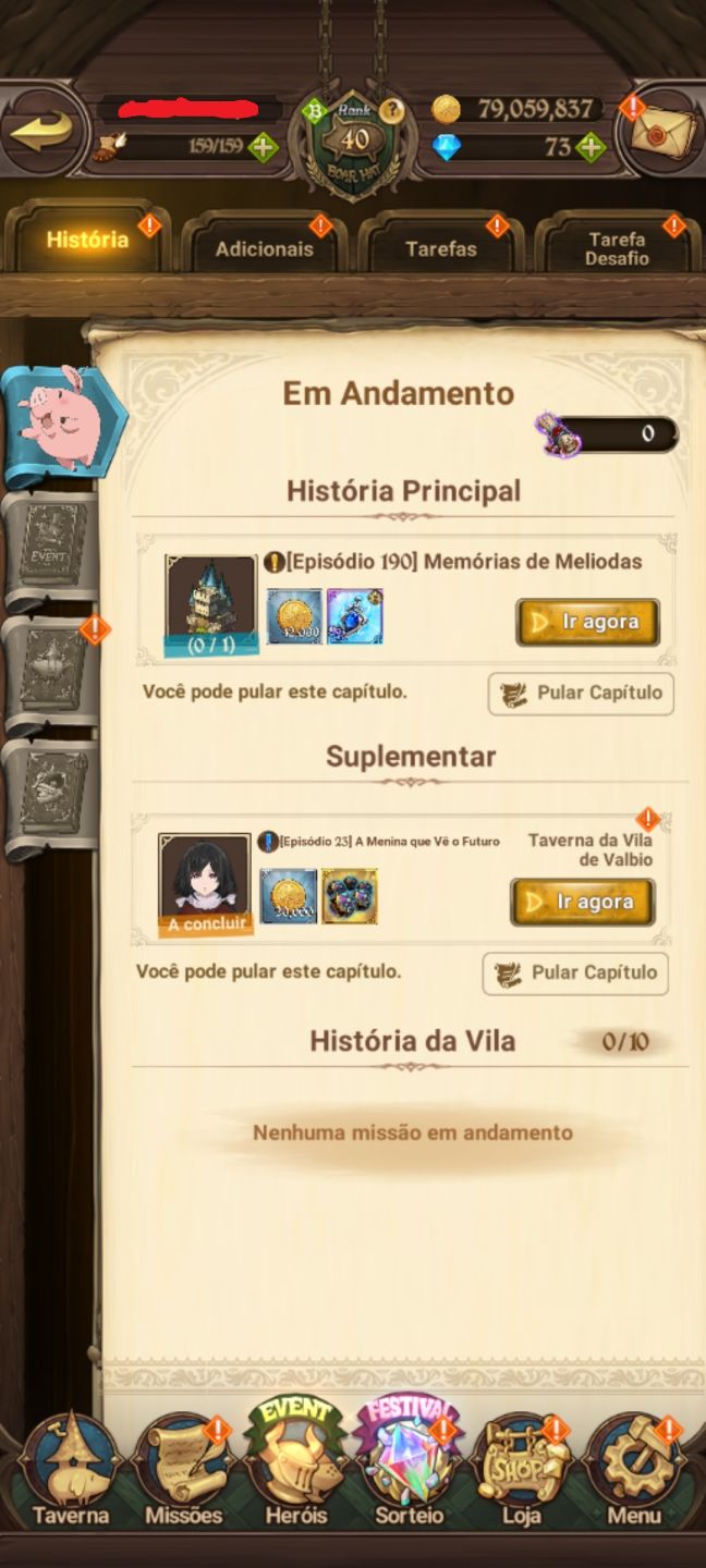 Conta 7ds grand cross com meliodas nemesis 4/6! Conta super top!