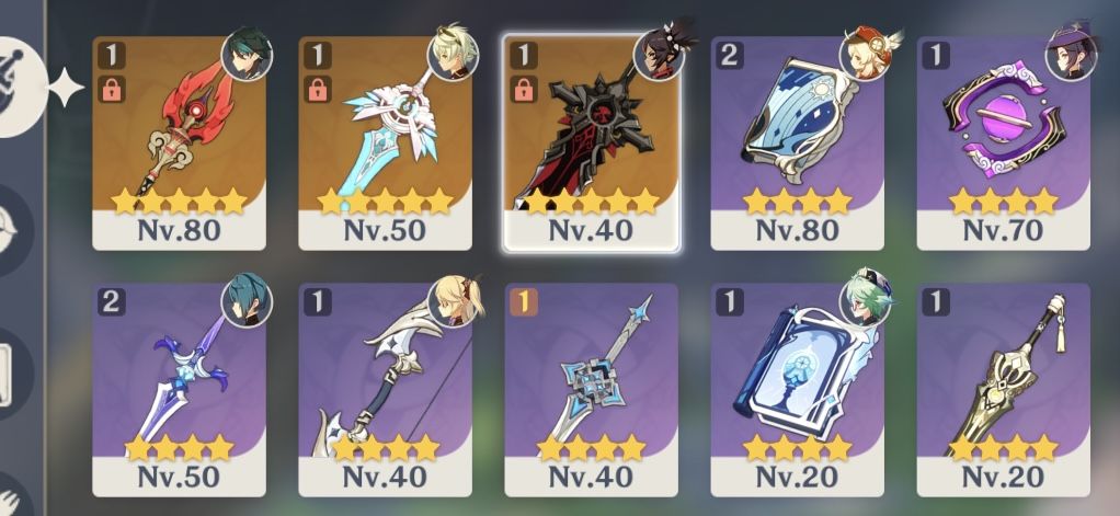 Conta genshin impact personagem 5 estrelas: xiao,venti,klee,moana,tartaglia