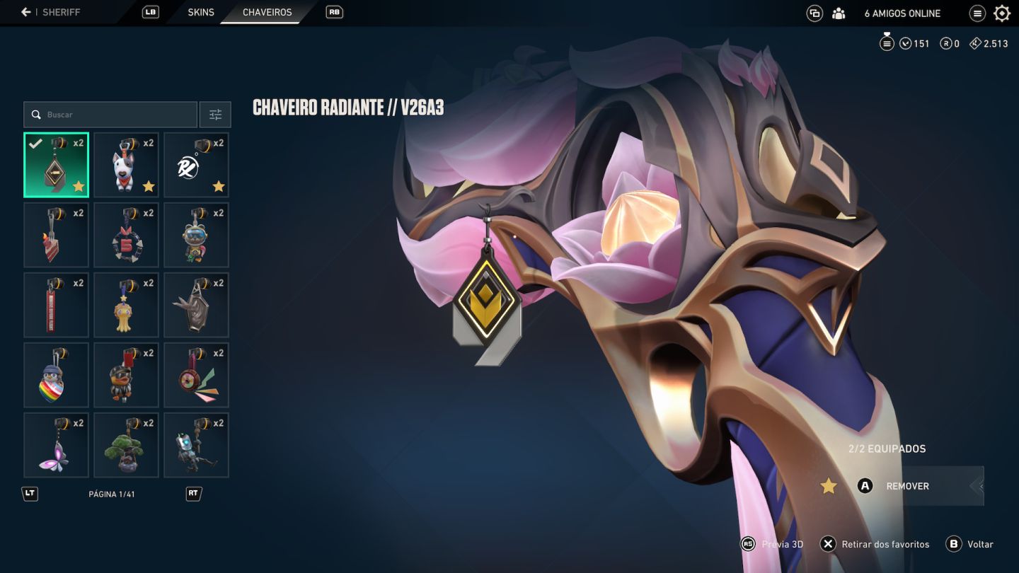 Conta de valorant mt skin e chaveiro de radiante