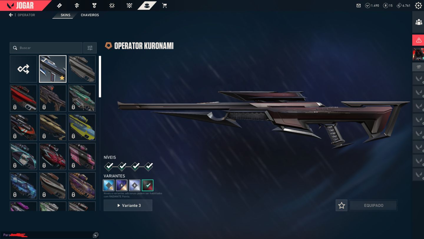 CONTA DE VALORANT COM VARIAS SKINS PLATINA 3