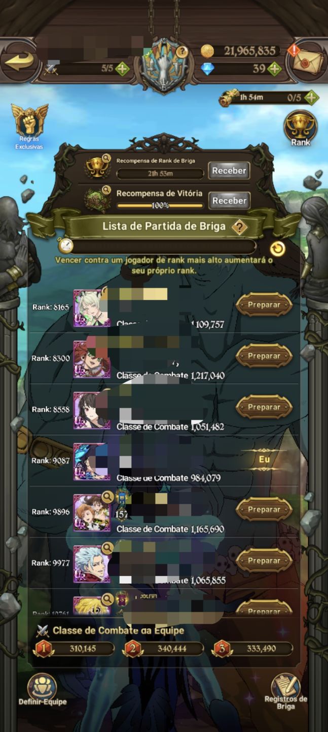 | Conta 7DS Grand Cross | Gawain, Collabs + IF's | Campeão V | 11.2M+ BOX |