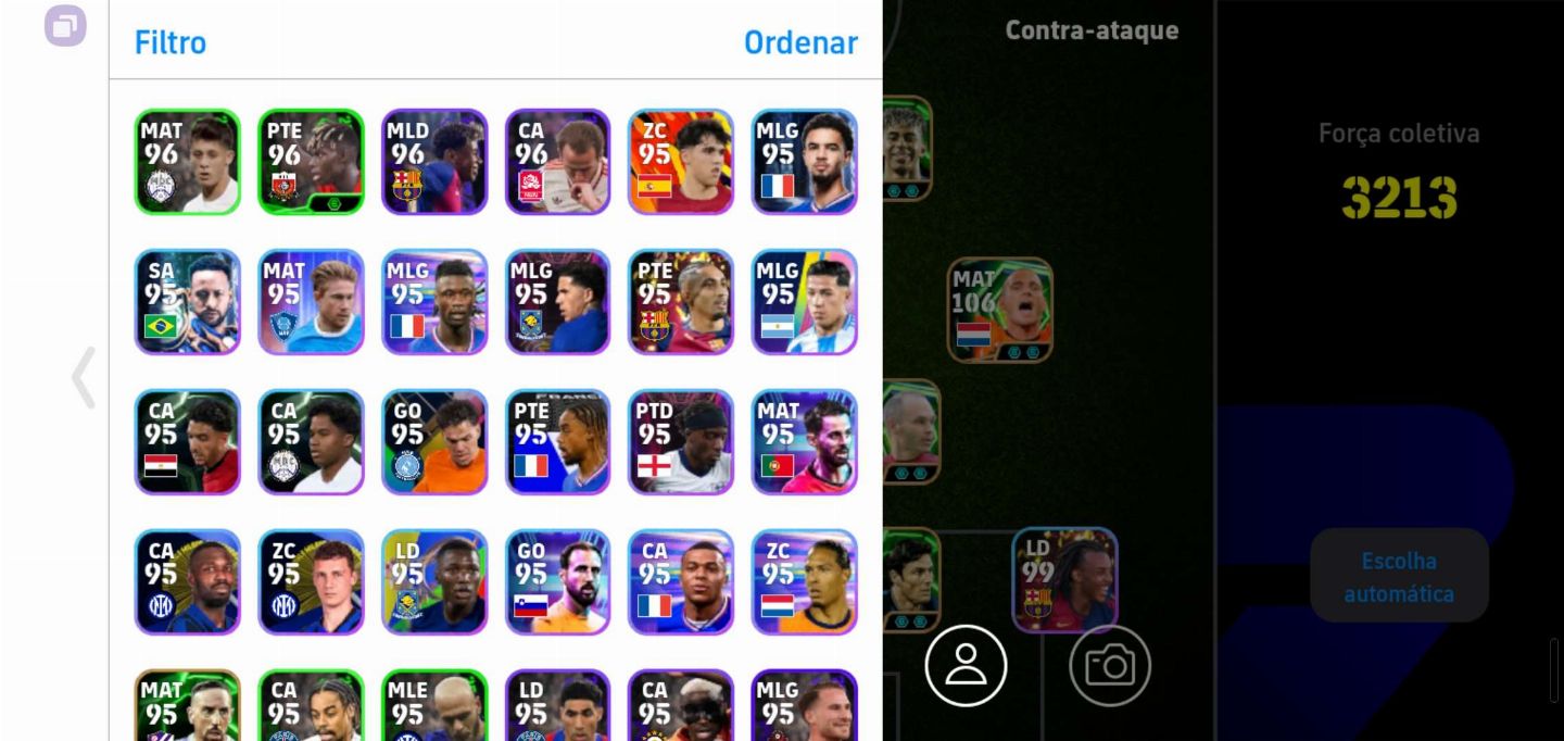CONTA DE EFOOTBALL COM MAIS DE 3200 DE FORÇA COLETIVA