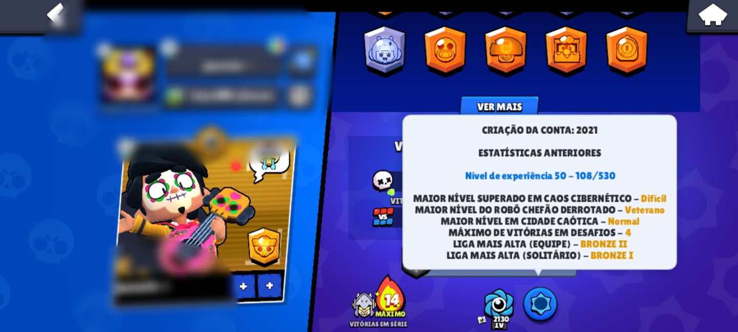 CONTA BRAWL STARS | 27K+ TROFÉUS | 56 BRAWLERS | NÍVEL 50 | CONTA DE 2021