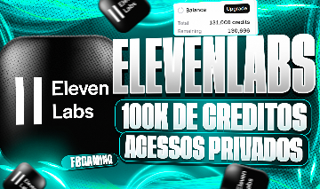 ELEVENLABS CREATOR ( 131K DE CREDITOS - ACESSOS PRIVADOS )
