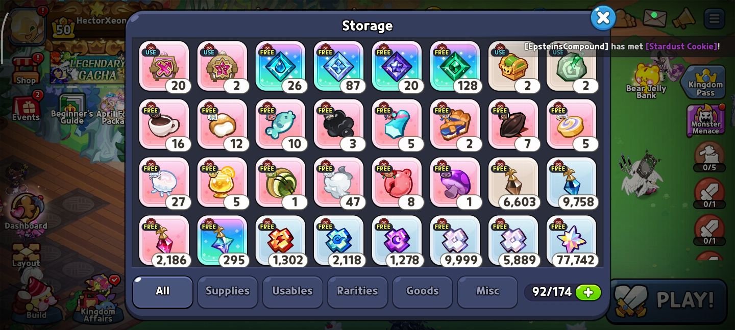 Conta para iniciantes COOKIE RUN:KINGDOM