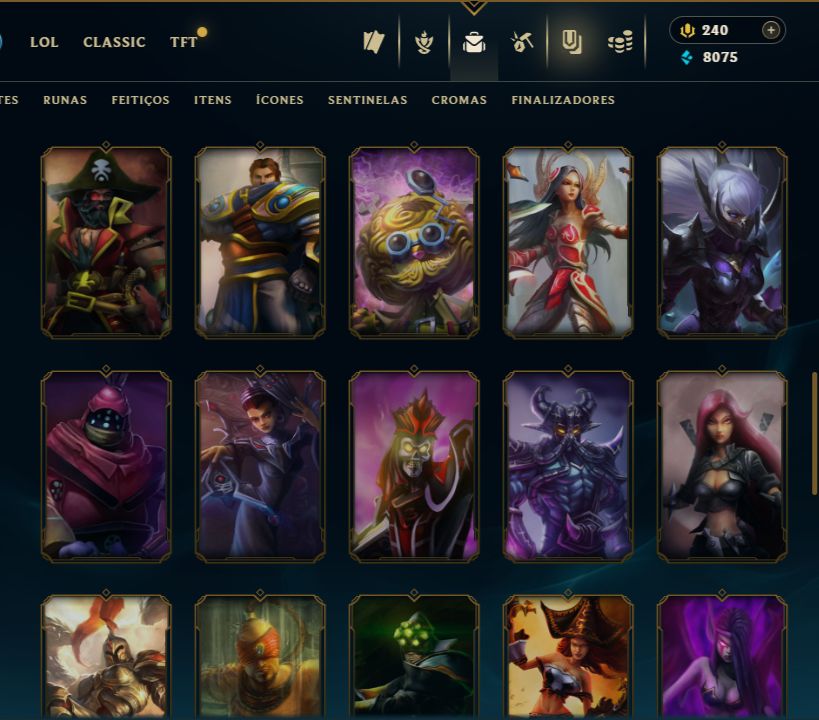 SKIN LENDÁRIA DEUS-REI GAREN + [ OURO 2 COM 75 PDLS ] + [ TROCA NICK ]