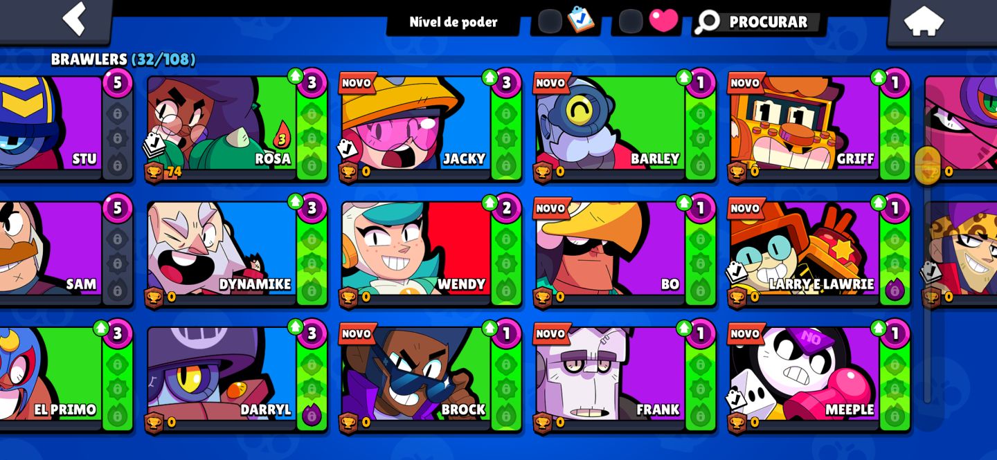 CONTA BRAWL STARS COM 32 BRAWLERS