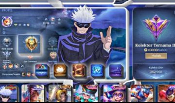 CONTA MOBILE LEGENDS LENDARY | 252 SKINS | 60+ HERÓIS | S. GOJO