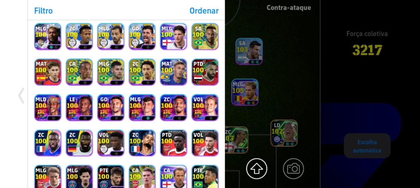 CONTA EFOOTBALL | FORÇA COLETIVA 3217 | CR7 108, HAZARD 108