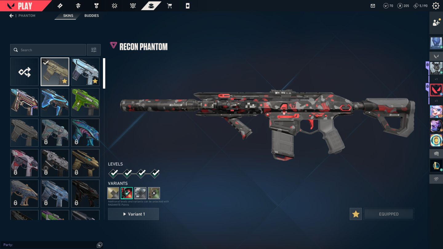CONTA VALORANT RADIANTE TOP ALTO COM SKINS