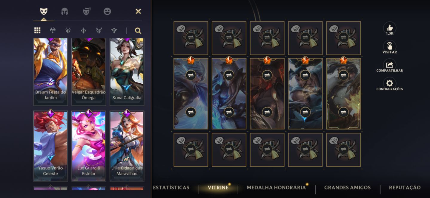 Conta: wild rift ( algumas skins épicas e lendárias inclusas)