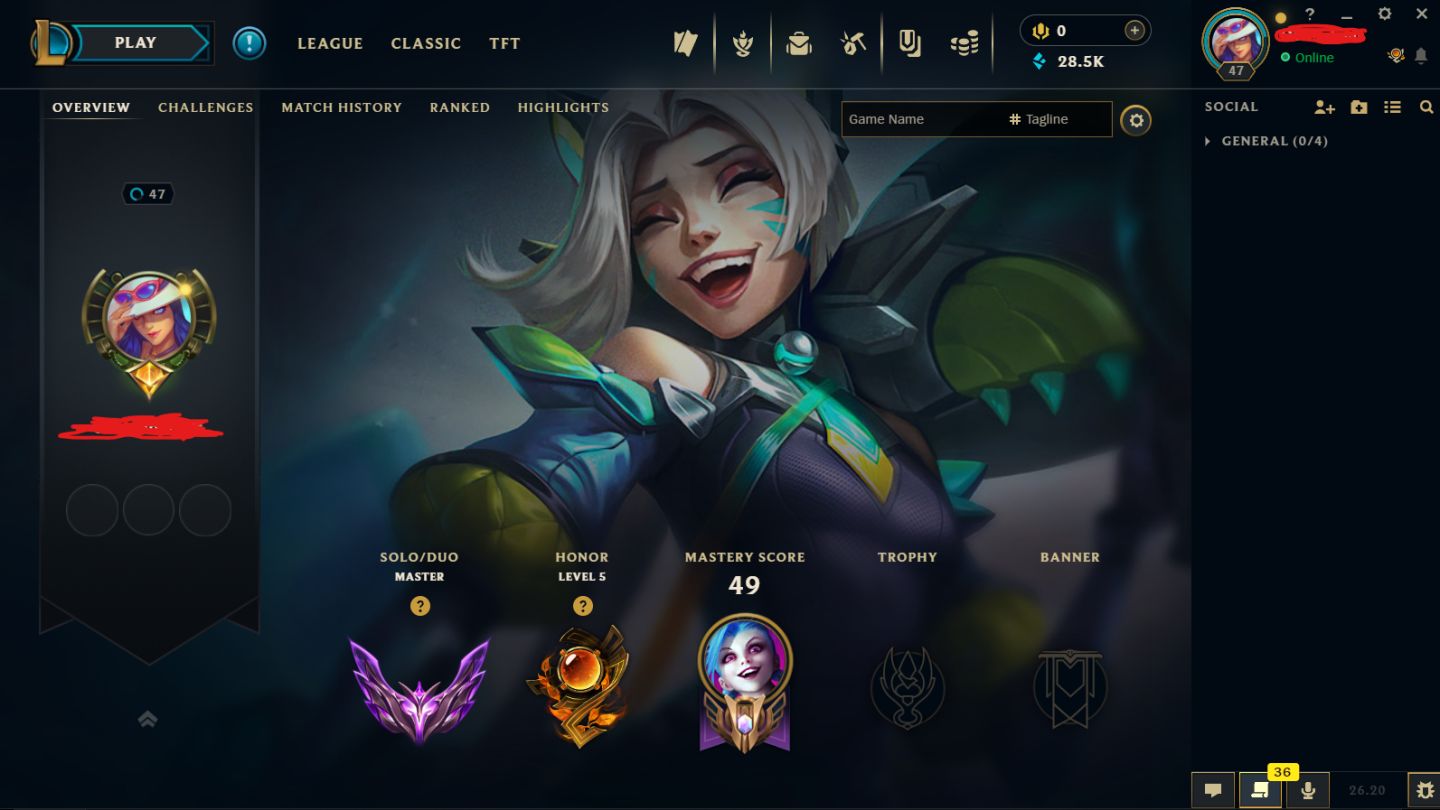 CONTA LOL MESTRE + 58% WR + TROCA DE NICK DISPONÍVEL +28K ESSENCIA AZUL
