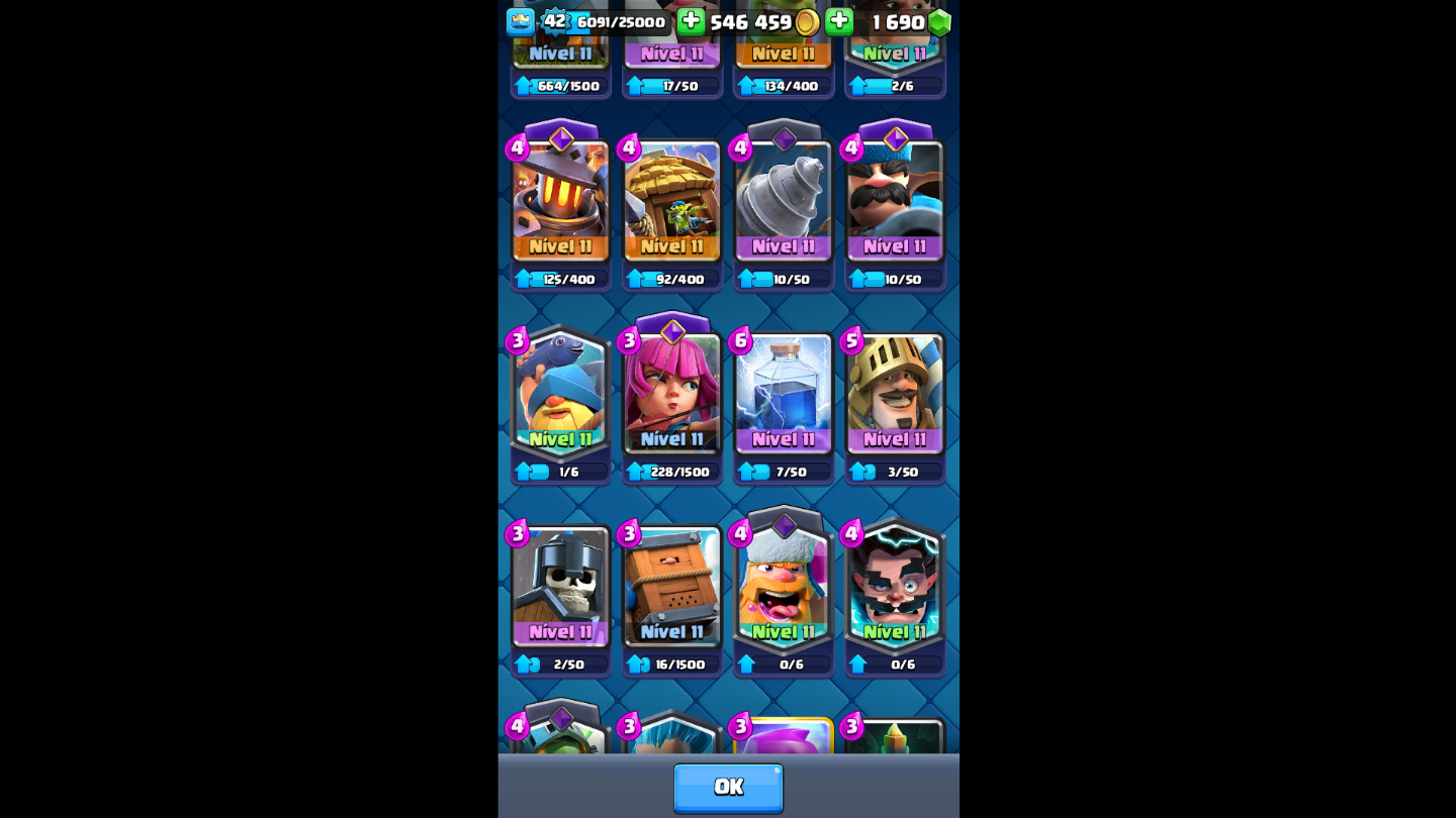 Conta de clash royale com 9151k de trofeus 14evo valor negociavel só vem!!!
