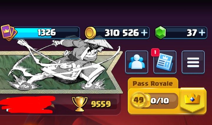 Conta de Clash Royale com pass royale