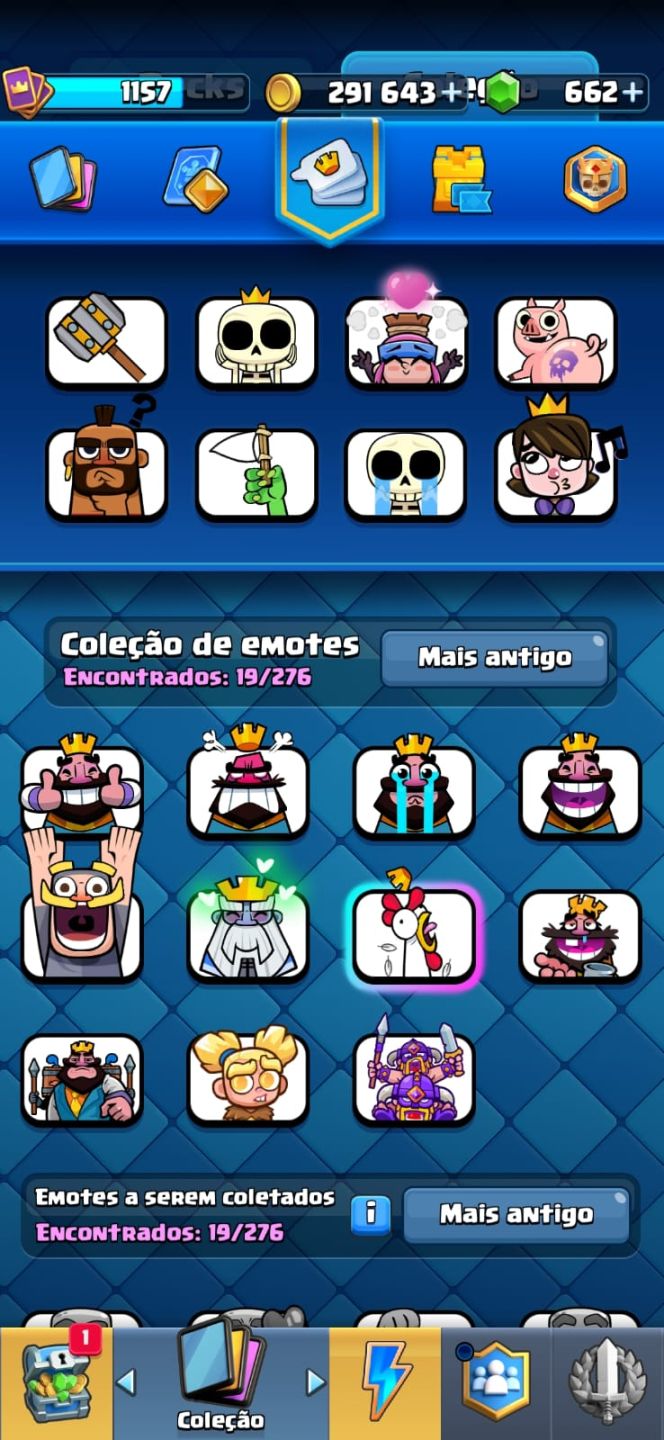 CONTA CLASH ROYALE | 8.1K TROFÉUS | 291K OURO | 662 GEMAS