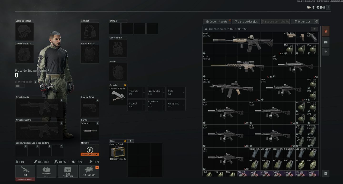 Conta7 Arena Breakout -PC- 56m basicamente tudo em KOEN - 1 LUVA - 51M de KOEN