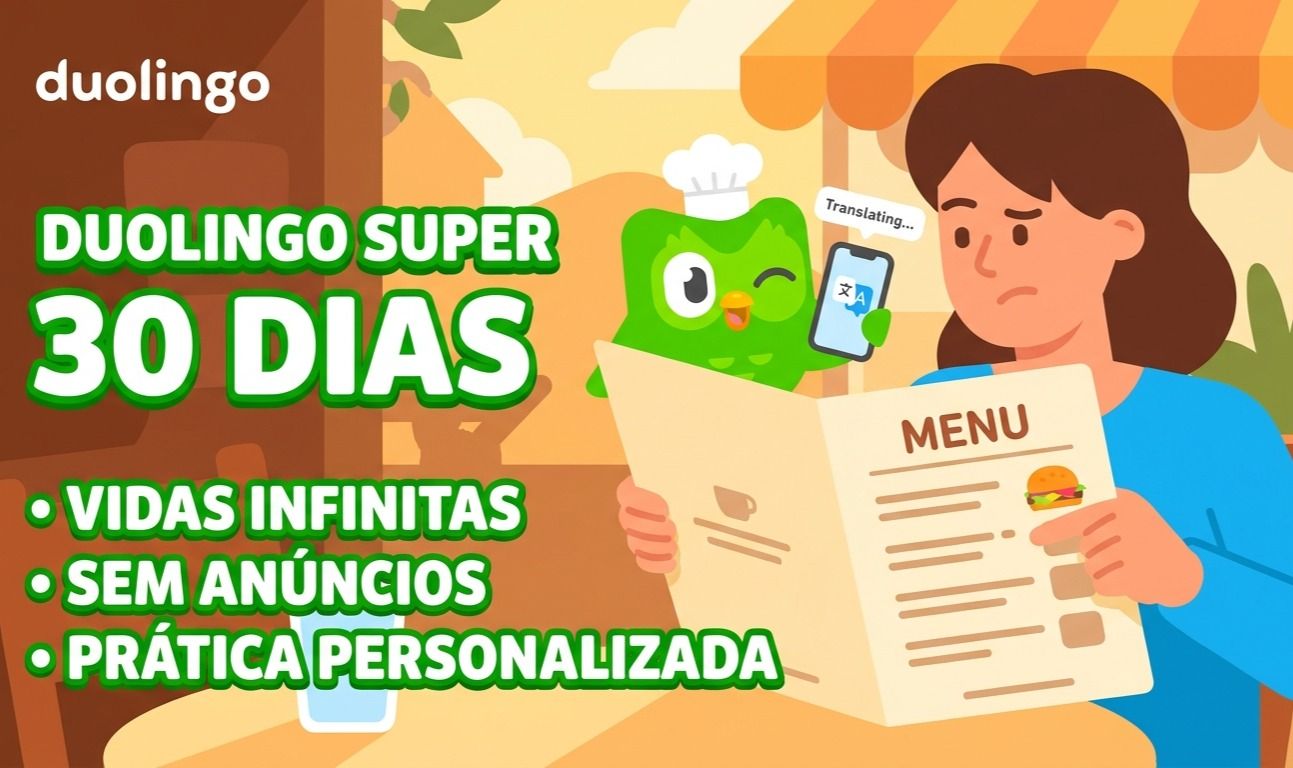 DUOLINGO SUPER - ACESSO POR 1 MÊS