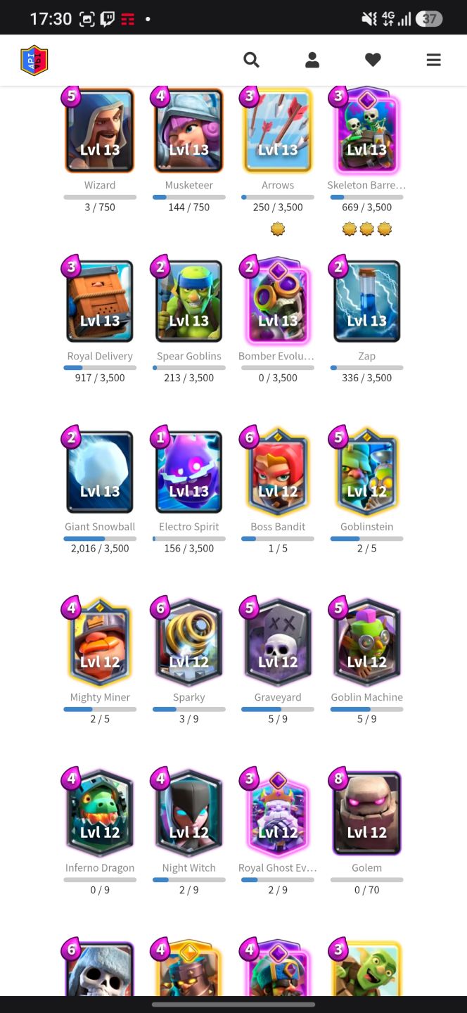 CONTA CLASH ROYALE FULL ACESSO 11060 TROFEU!!!!