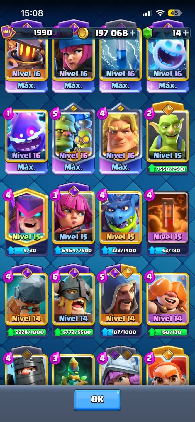 CONTA CLASH ROYALE 14.000 - END GAME