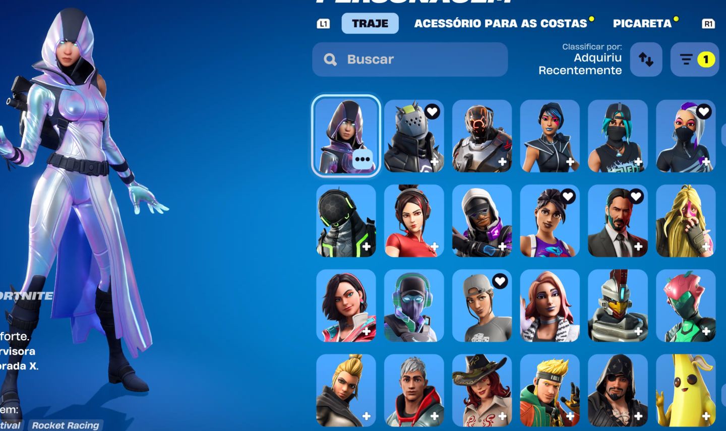 Conta fortnite com passes e skins raras, banner etc
