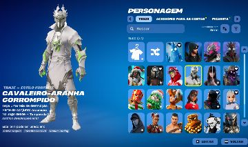 CONTA CAVALEIRO ARANHA CORROMPIDO + 27 SKINS + 70 PICARETAS - BRINDE INSANO!