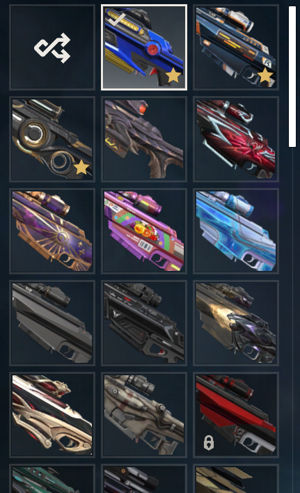 CONTA FULL SKINS - INVENTÁRIO VERMELHO/BRANCO/AZUL/ROXO - DIMA 3