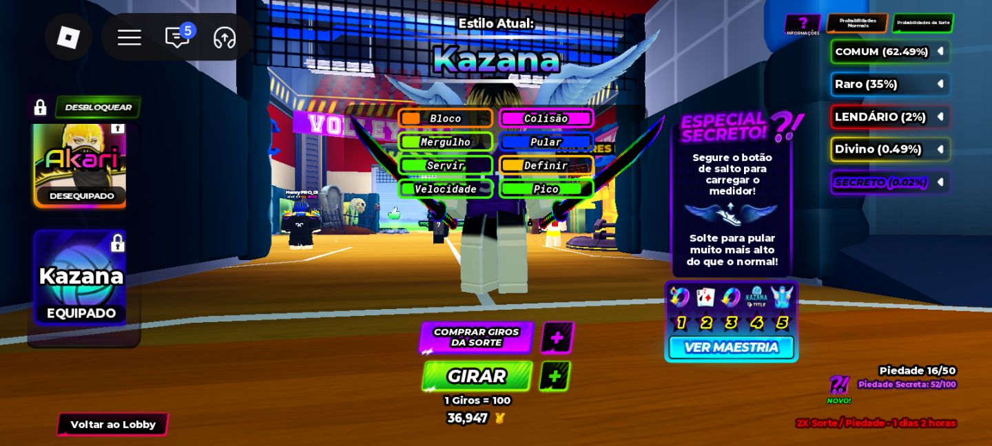[Promoção] Conta de volleyball legends + extra de blue lock rivals + blox fruit