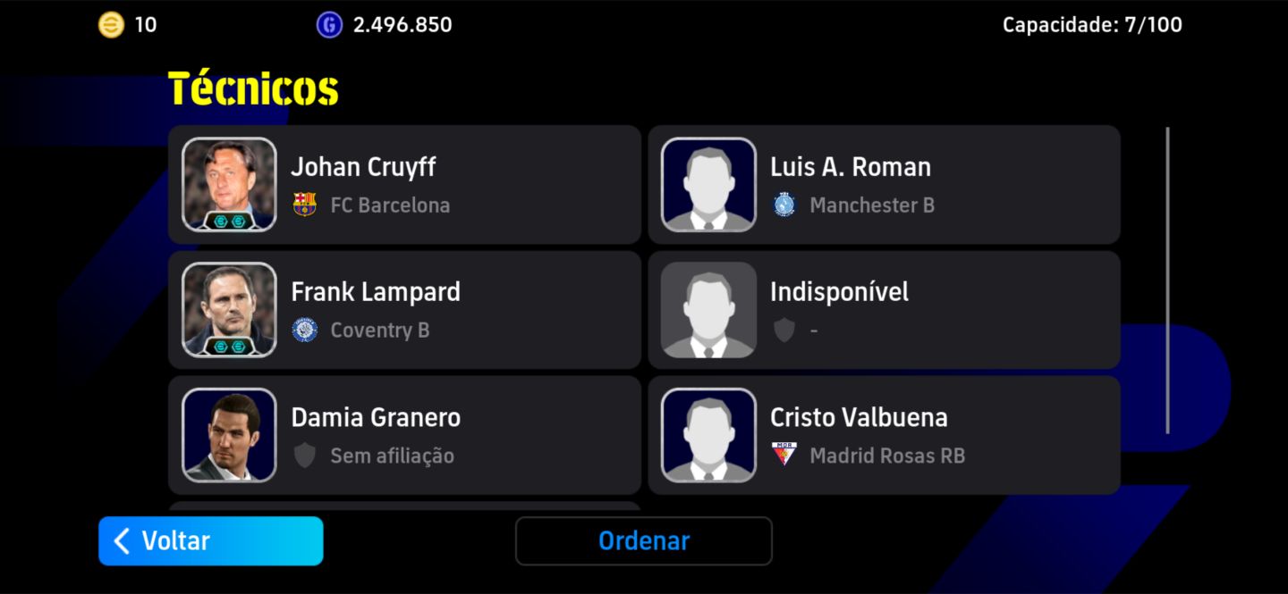 Conta de Efootball móbile